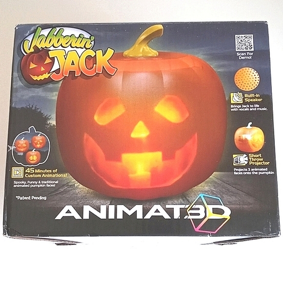 Halloween Other - Animated 3D Jabberin Jack Pumpkin 🎃 *Turn Sound On in Video (Plug In)